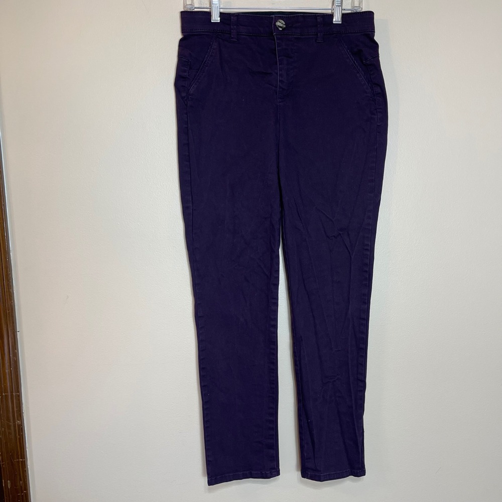 Democracy Absolution Deep Purple Straight Leg Ankle Pants Size 6 B282E8X230